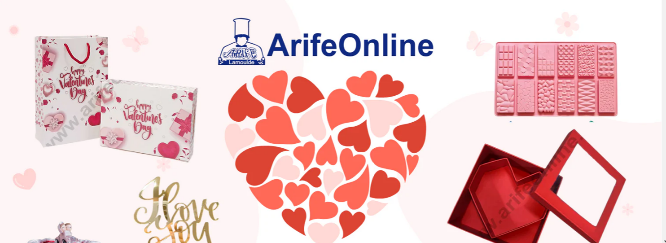 Arife online Valentine themed cake baking supplies